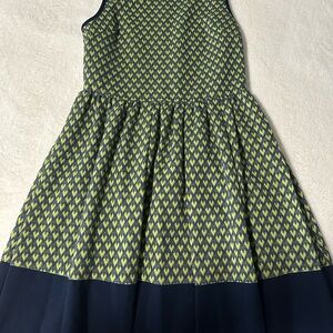 Dress in Green and Navy